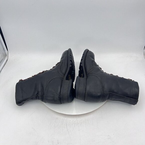 Santa Rosa Brand Men Size 7 Brown Leather Lace Up Steel Toe Vibram Sole Boot - Picture 5 of 15